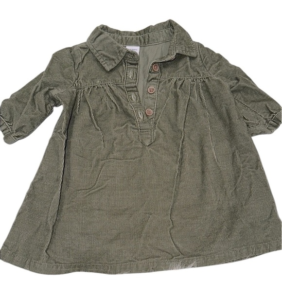 Old navy Olive Green Corduroy Dress size 0-3 months - Picture 1 of 4
